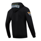NFL JACKSONVILLE JAGUARS CLASSIC CHENILLE CHANDAIL À CAPUCHON EN MAILLE DOUBLE À GLISSIÈRE POUR HOMME (NOIR)