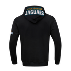 NFL JACKSONVILLE JAGUARS CLASSIC CHENILLE CHANDAIL À CAPUCHON EN MAILLE DOUBLE À GLISSIÈRE POUR HOMME (NOIR)