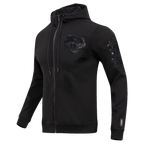 NFL JACKSONVILLE JAGUARS TRIPLE BLACK CHANDAIL À CAPUCHON EN MAILLE DOUBLE À GLISSIÈRE POUR HOMME (TRIPLE NOIR)