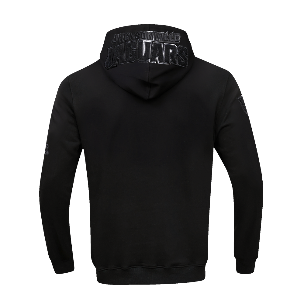 NFL JACKSONVILLE JAGUARS TRIPLE BLACK CHANDAIL À CAPUCHON EN MAILLE DOUBLE À GLISSIÈRE POUR HOMME (TRIPLE NOIR)