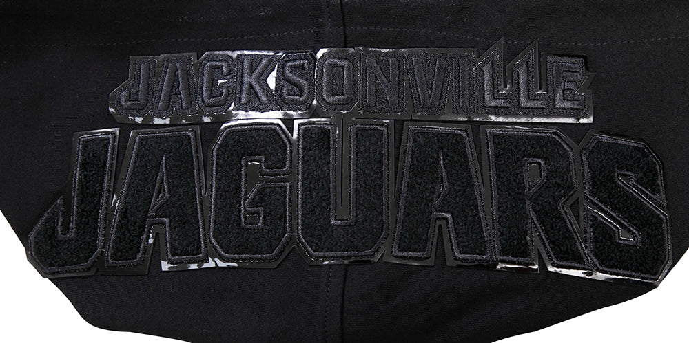 NFL JACKSONVILLE JAGUARS TRIPLE BLACK CHANDAIL À CAPUCHON EN MAILLE DOUBLE À GLISSIÈRE POUR HOMME (TRIPLE NOIR)