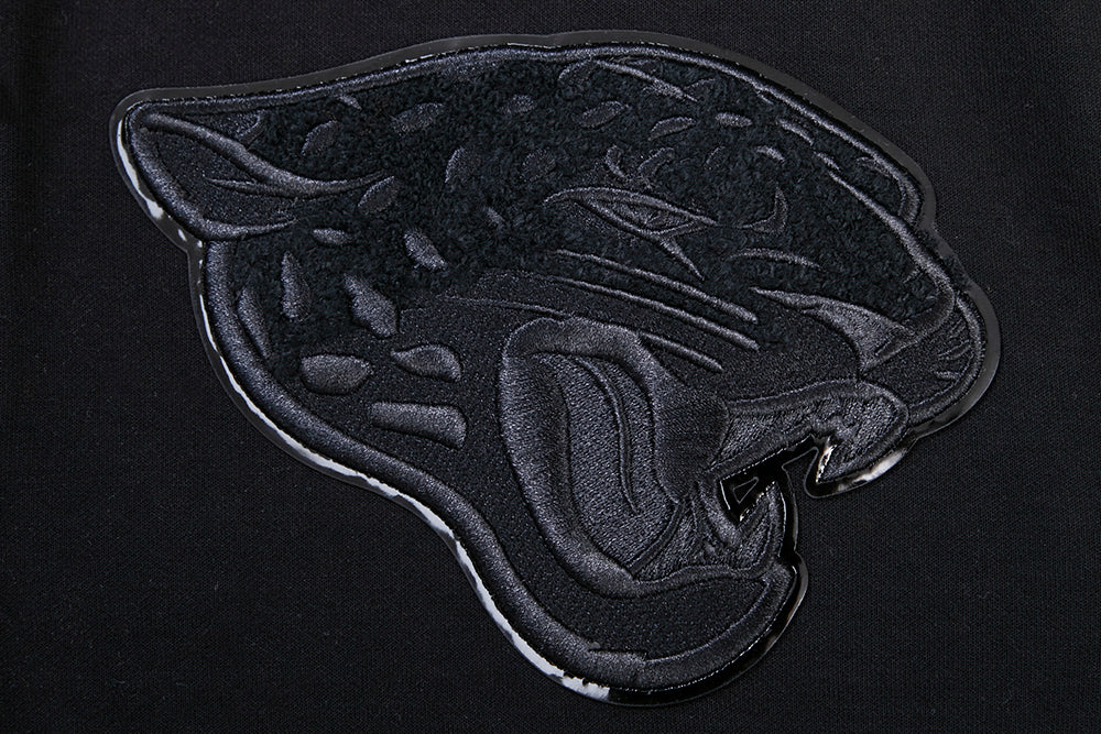 NFL JACKSONVILLE JAGUARS TRIPLE BLACK CHANDAIL À CAPUCHON EN MAILLE DOUBLE À GLISSIÈRE POUR HOMME (TRIPLE NOIR)