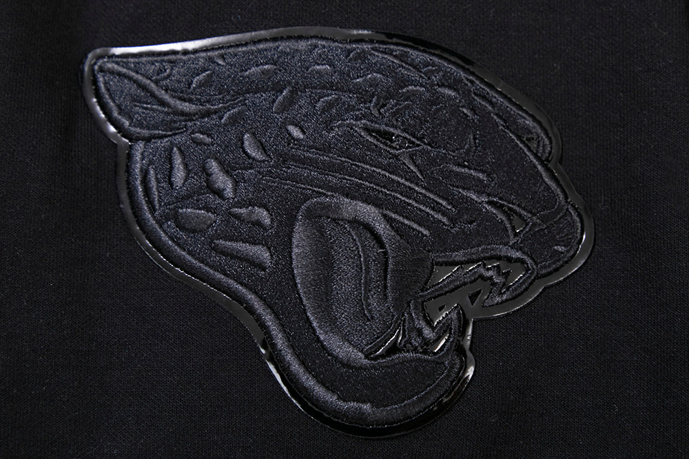 NFL JACKSONVILLE JAGUARS TRIPLE BLACK CHANDAIL À CAPUCHON EN MAILLE DOUBLE À GLISSIÈRE POUR HOMME (TRIPLE NOIR)