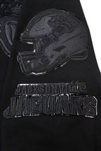 NFL JACKSONVILLE JAGUARS TRIPLE BLACK CHANDAIL À CAPUCHON EN MAILLE DOUBLE À GLISSIÈRE POUR HOMME (TRIPLE NOIR)