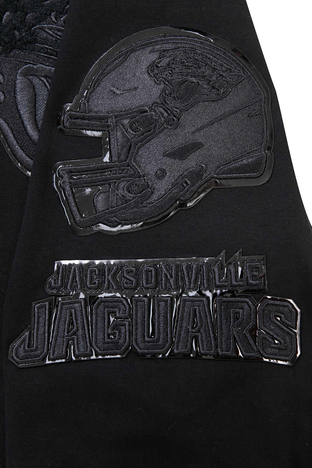 NFL JACKSONVILLE JAGUARS TRIPLE BLACK CHANDAIL À CAPUCHON EN MAILLE DOUBLE À GLISSIÈRE POUR HOMME (TRIPLE NOIR)