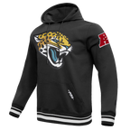 NFL JACKSONVILLE JAGUARS MASHUP MEN'S RIB PO HOODIE (BLACK)