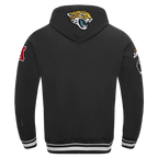 NFL JACKSONVILLE JAGUARS MASHUP MEN'S RIB PO HOODIE (BLACK)