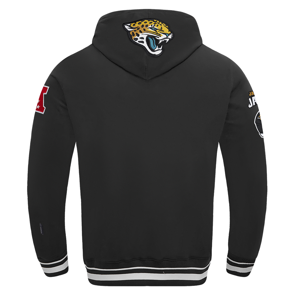 NFL JACKSONVILLE JAGUARS MASHUP MEN'S RIB PO HOODIE (BLACK)