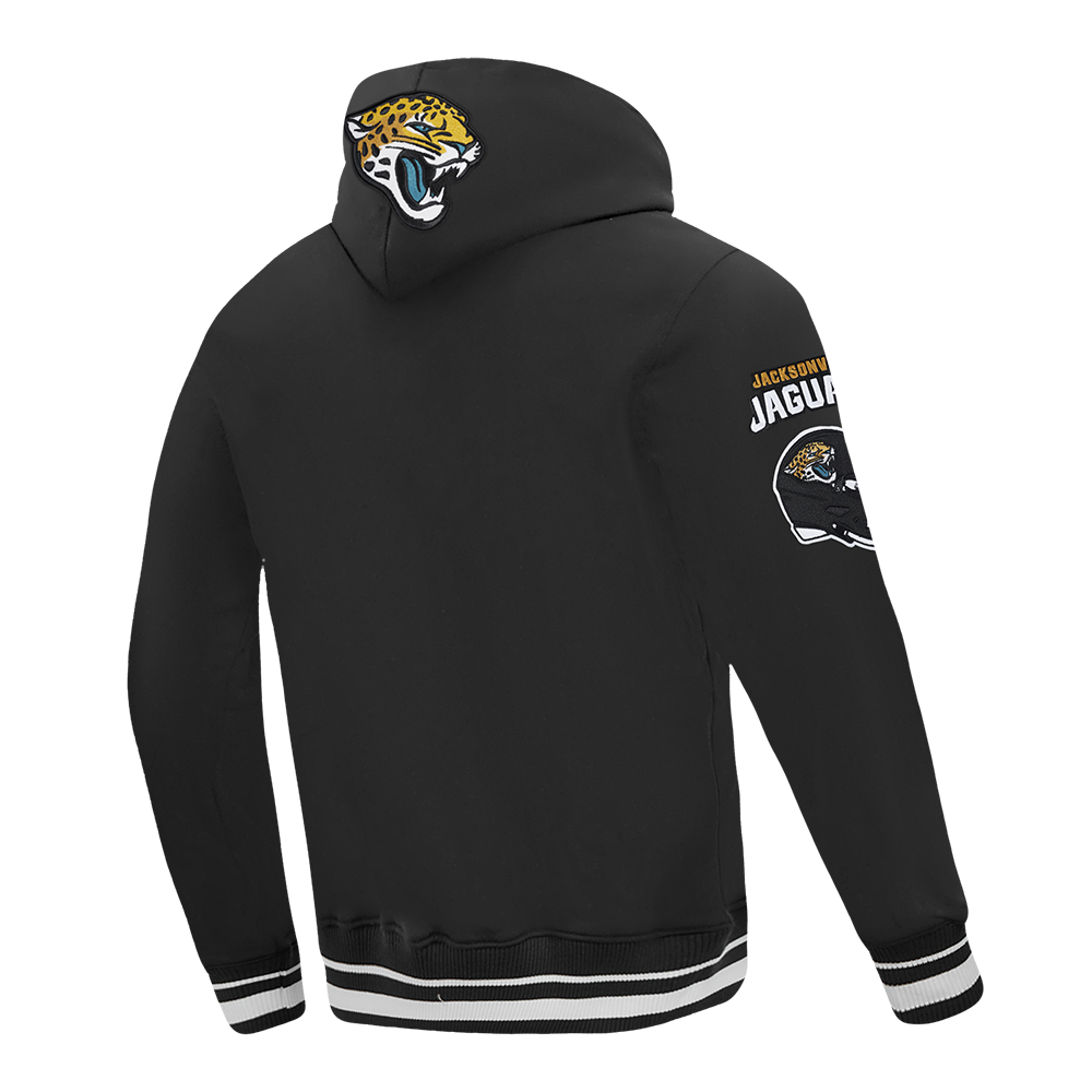 NFL JACKSONVILLE JAGUARS MASHUP MEN'S RIB PO HOODIE (BLACK)