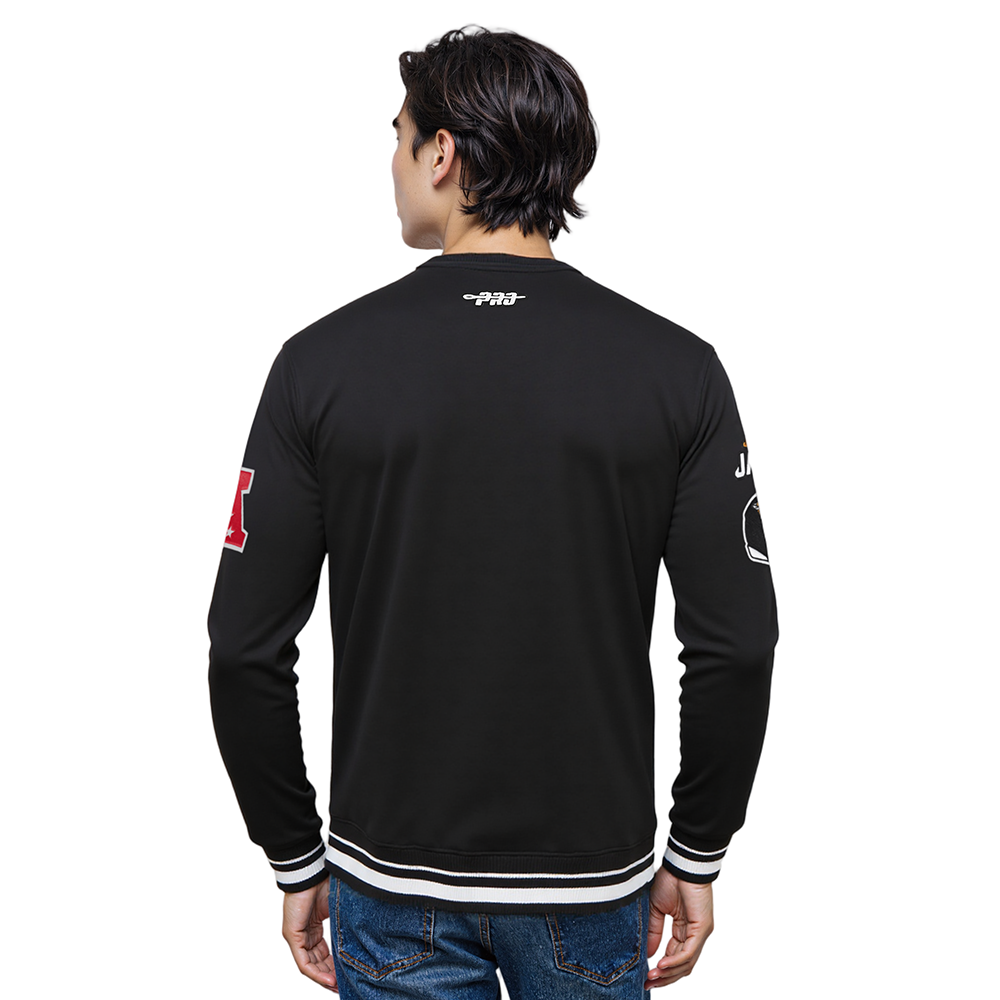 NFL JACKSONVILLE JAGUARS MASHUP MEN'S RIB CREWNECK (BLACK)