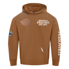 NFL JACKSONVILLE JAGUARS CHANDAIL À CAPUCHON À ÉPAULES TOMBANTES EN MOLLETON PTC V2 POUR HOMME (BRUN ARGILE)