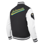NFL JACKSONVILLE JAGUARS SCRIPT TAIL BLOUSON COLLÉGIAL POUR HOMME (NOIR/BLANC)