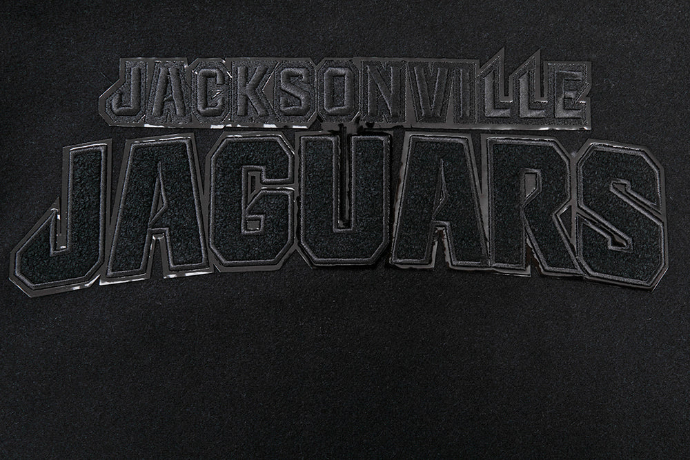 NFL JACKSONVILLE JAGUARS TRIPLE BLACK MEN'S WOOL VARSITY JACKET (TRIPLE BLACK MEN'S)