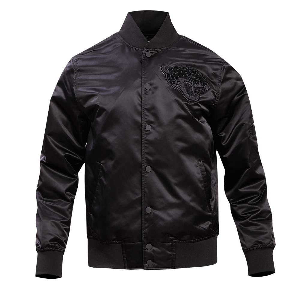 NFL JACKSONVILLE JAGUARS TRIPLE BLACK BLOUSON EN SATIN POUR HOMME (TRIPLE NOIR HOMME)