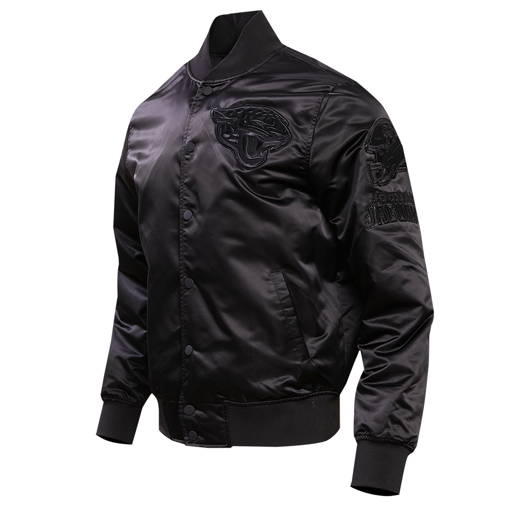 NFL JACKSONVILLE JAGUARS TRIPLE BLACK BLOUSON EN SATIN POUR HOMME (TRIPLE NOIR HOMME)