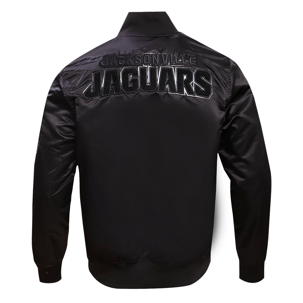 NFL JACKSONVILLE JAGUARS TRIPLE BLACK BLOUSON EN SATIN POUR HOMME (TRIPLE NOIR HOMME)