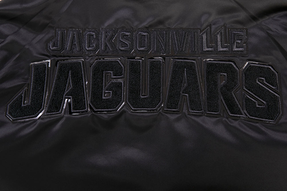 NFL JACKSONVILLE JAGUARS TRIPLE BLACK BLOUSON EN SATIN POUR HOMME (TRIPLE NOIR HOMME)