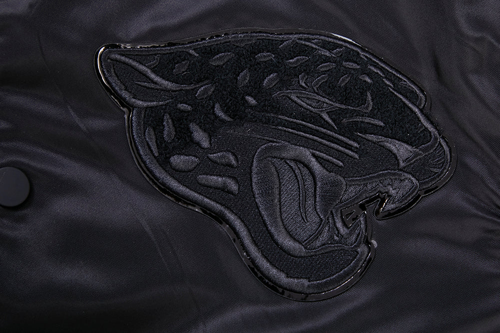 NFL JACKSONVILLE JAGUARS TRIPLE BLACK BLOUSON EN SATIN POUR HOMME (TRIPLE NOIR HOMME)