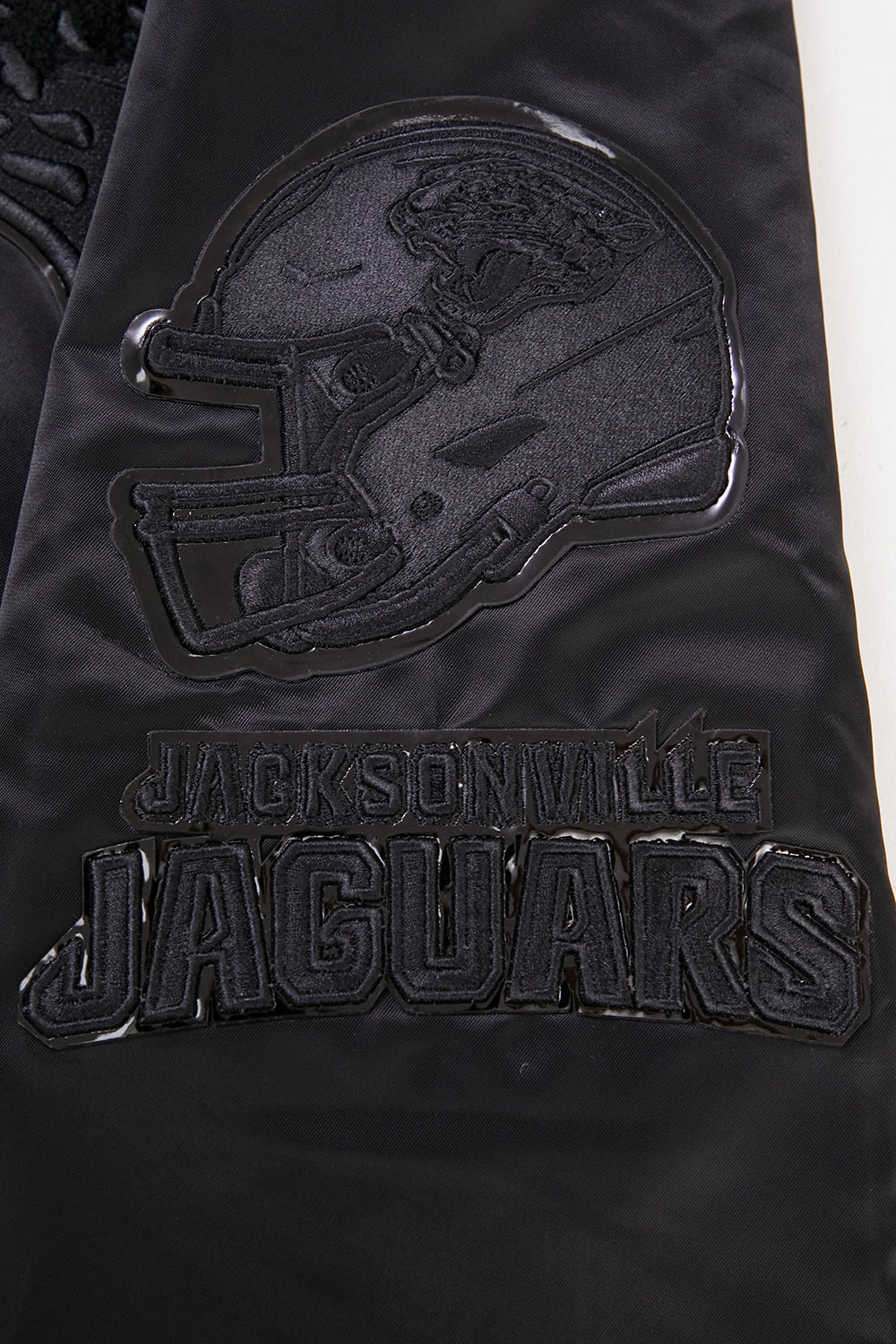 NFL JACKSONVILLE JAGUARS TRIPLE BLACK BLOUSON EN SATIN POUR HOMME (TRIPLE NOIR HOMME)