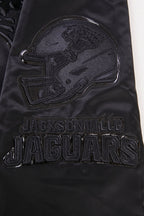 NFL JACKSONVILLE JAGUARS TRIPLE BLACK BLOUSON EN SATIN POUR HOMME (TRIPLE NOIR HOMME)