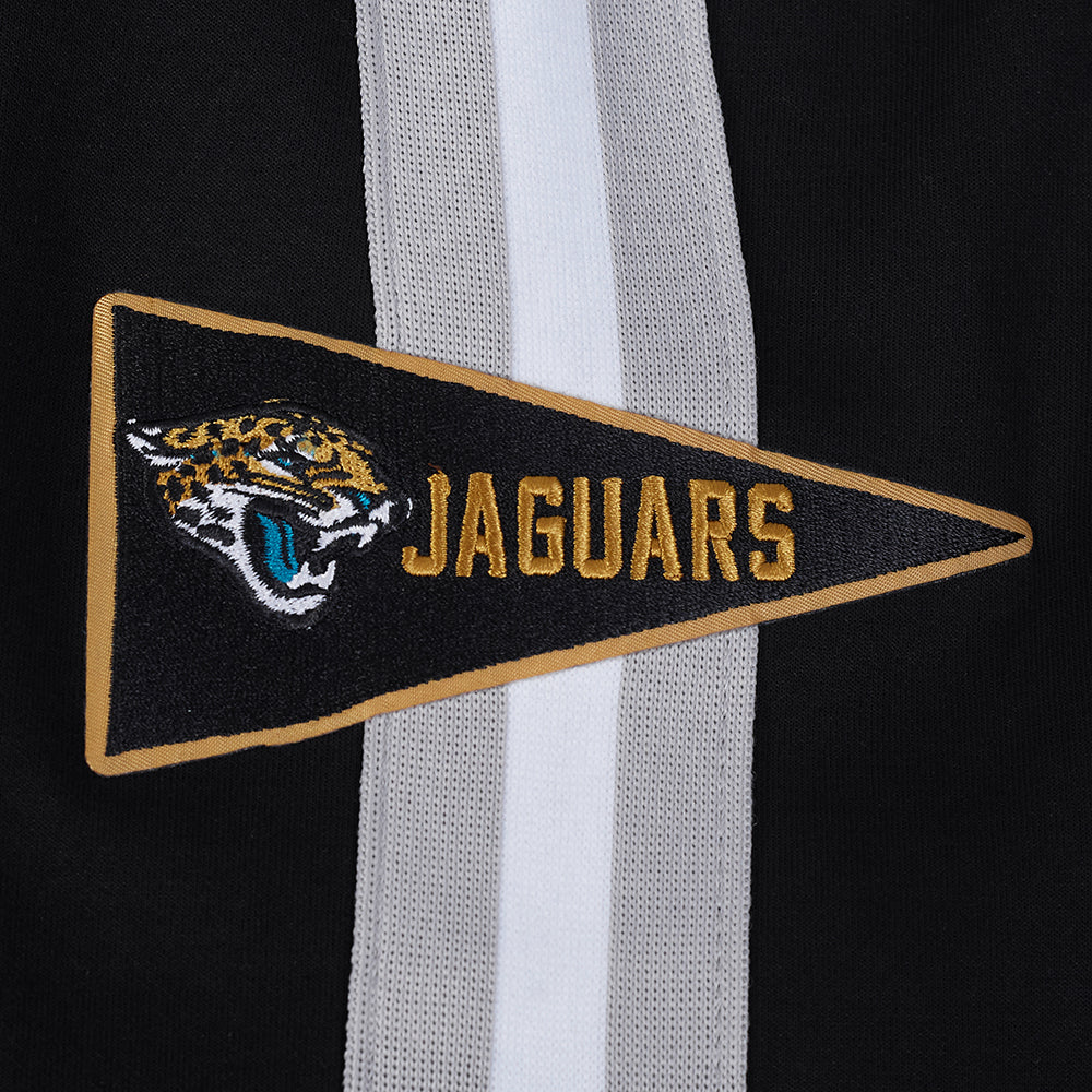 NFL JACKSONVILLE JAGUARS BLOUSON PRO GAME DAY EN MAILLE DOUBLE POUR HOMME (NOIR/ARGENT/BLANC)