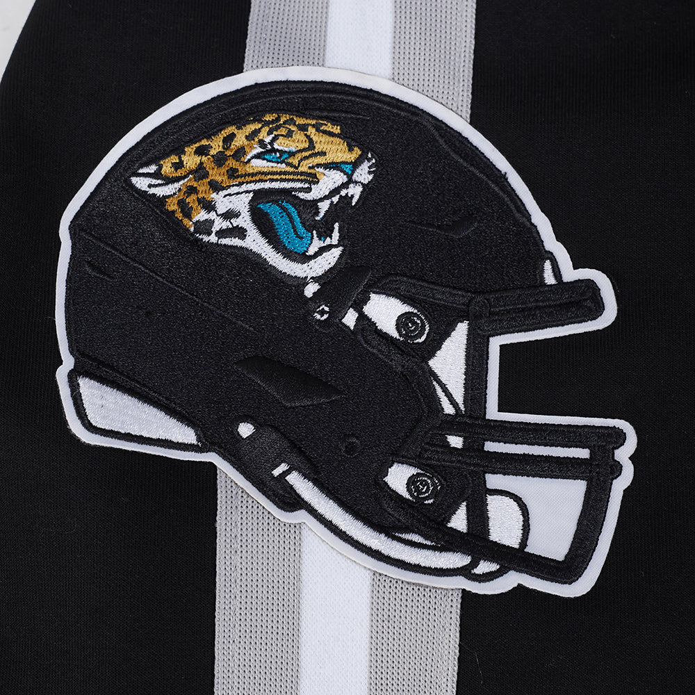 NFL JACKSONVILLE JAGUARS BLOUSON PRO GAME DAY EN MAILLE DOUBLE POUR HOMME (NOIR/ARGENT/BLANC)