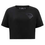 NFL JACKSONVILLE JAGUARS CLASSIC 3BK SINGLE JERSEY BOXY TEE (TRIPLE BLACK WOMEN'S)