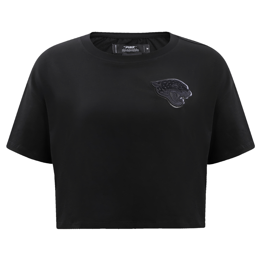 NFL JACKSONVILLE JAGUARS CLASSIC 3BK SINGLE JERSEY BOXY TEE (TRIPLE BLACK WOMEN'S)