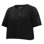 NFL JACKSONVILLE JAGUARS CLASSIC 3BK SINGLE JERSEY BOXY TEE (TRIPLE BLACK WOMEN'S)