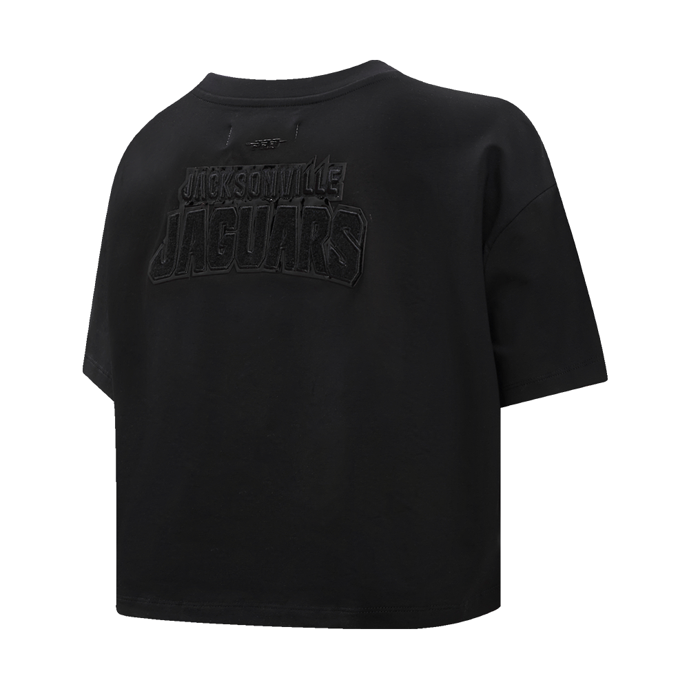 NFL JACKSONVILLE JAGUARS CLASSIC 3BK SINGLE JERSEY BOXY TEE (TRIPLE BLACK WOMEN'S)