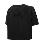 NFL JACKSONVILLE JAGUARS CLASSIC 3BK SINGLE JERSEY BOXY TEE (TRIPLE BLACK WOMEN'S)