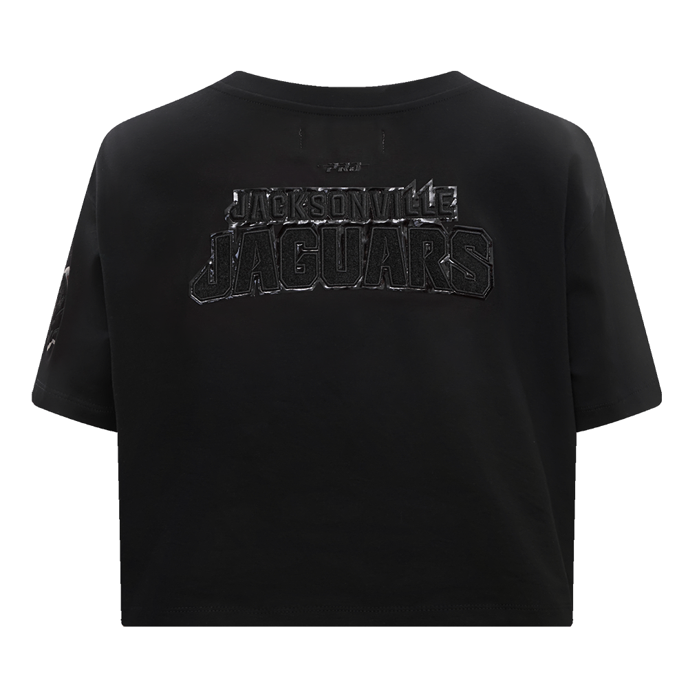 NFL JACKSONVILLE JAGUARS CLASSIC 3BK SINGLE JERSEY BOXY TEE (TRIPLE BLACK WOMEN'S)