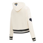 NFL JACKSONVILLE JAGUARS RETRO CLASSIC CHANDAIL À CAPUCHON COURT CÔTELÉ POUR FEMME (COQUILLE D'ŒUF/NOIR)
