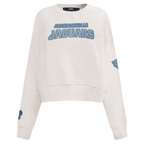 NFL JACKSONVILLE JAGUARS VARSITY BLUES CHANDAIL À COL ROND EN MOLLETON POUR FEMME (LIN)