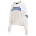 NFL JACKSONVILLE JAGUARS VARSITY BLUES CHANDAIL À COL ROND EN MOLLETON POUR FEMME (LIN)