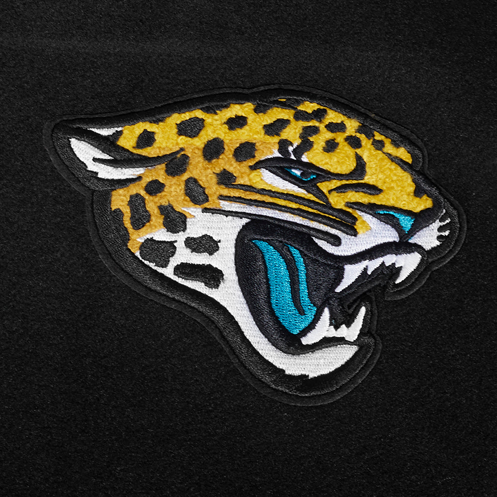 NFL JACKSONVILLE JAGUARS CLASSIC WOMEN'S WOOL VARSITY JACKET (BLACK/WHITE)