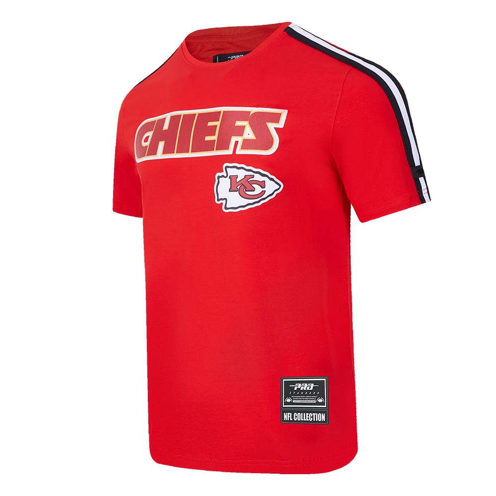NFL KANSAS CITY CHIEFS CLASSIC MESH MEN'S STRIPED TEE (RED/BLACK)