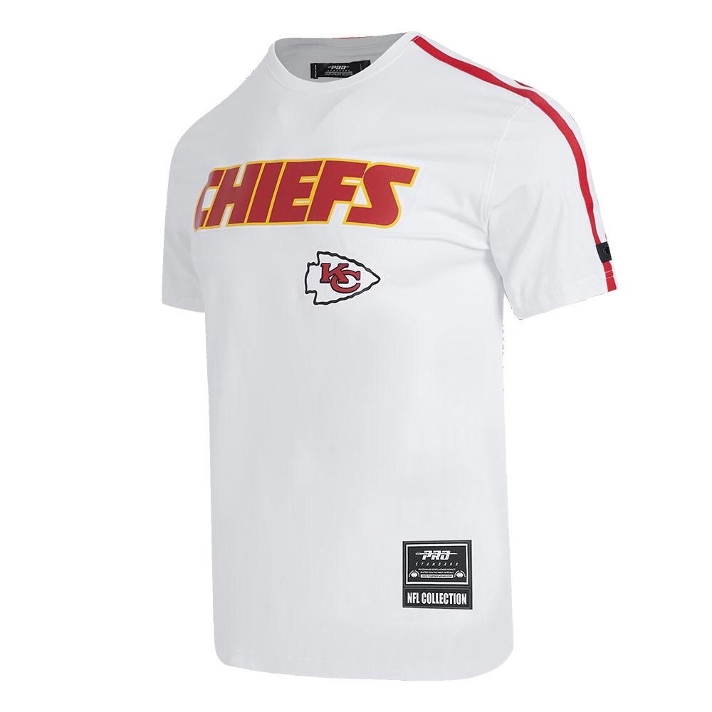 NFL KANSAS CITY CHIEFS CLASSIC MESH MEN'S STRIPED TEE (WHITE/RED)