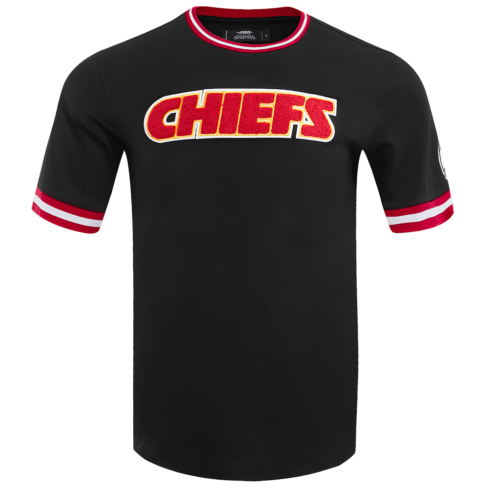 NFL KANSAS CITY CHIEFS CLASSIC CHENILLE MEN'S TEE (BLACK)