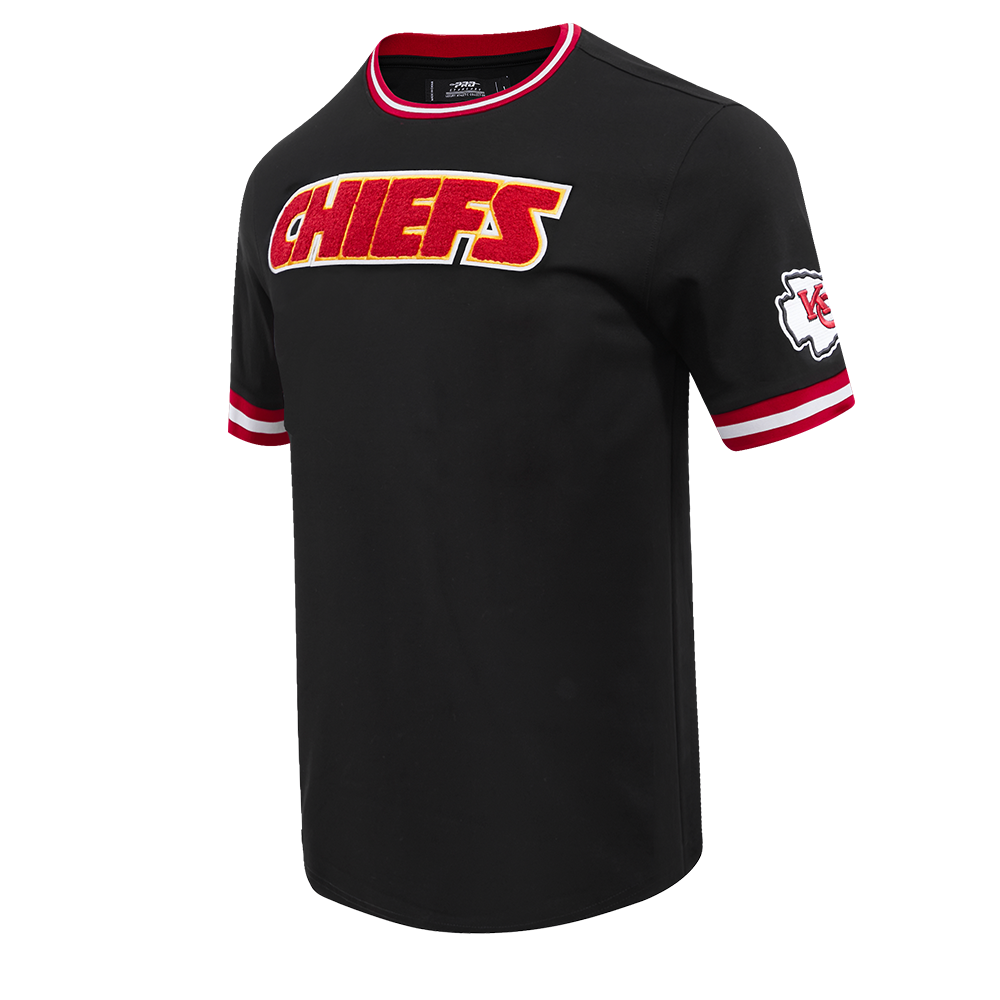 NFL KANSAS CITY CHIEFS CLASSIC CHENILLE MEN'S TEE (BLACK)
