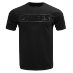 NFL KANSAS CITY CHIEFS TRIPLE BLACK T-SHIRT POUR HOMME (TRIPLE NOIR)