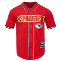 NFL KANSAS CITY CHIEFS MEN'S MESH BUTTON DOWN SHIRT (RED/BLACK)