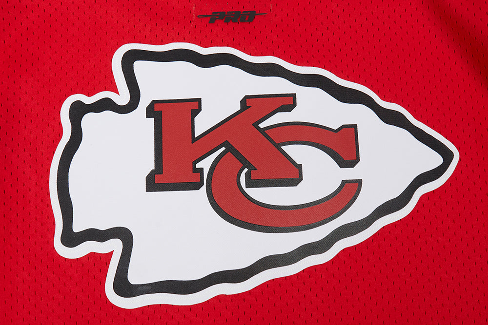 NFL KANSAS CITY CHIEFS MEN'S MESH BUTTON DOWN SHIRT (RED/BLACK)