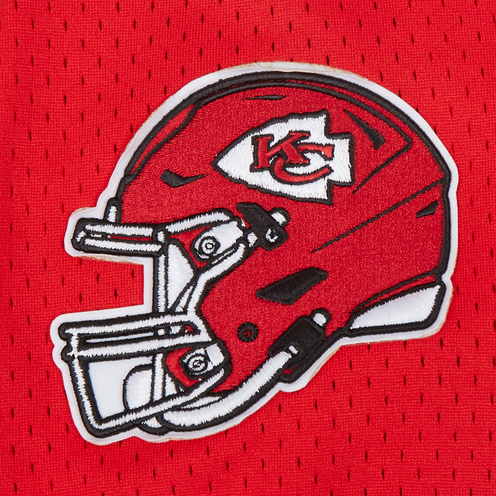 NFL KANSAS CITY CHIEFS MEN'S MESH BUTTON DOWN SHIRT (RED/BLACK)