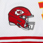 NFL KANSAS CITY CHIEFS MEN'S MESH BUTTON DOWN SHIRT (WHITE/RED)
