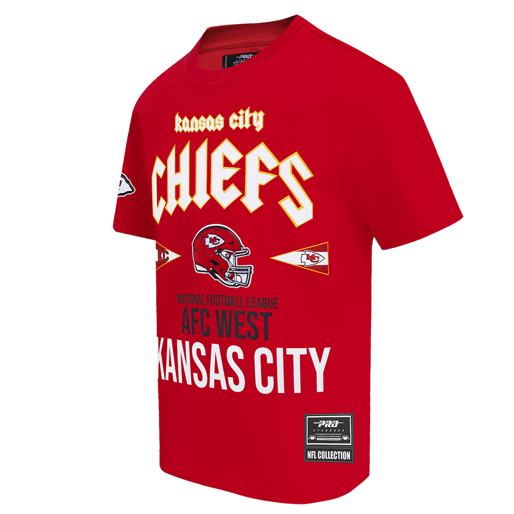 NFL KANSAS CITY CHIEFS CITY TOUR COTTON JERSEY MEN'S DROP SHOULDER TEE (RED)
