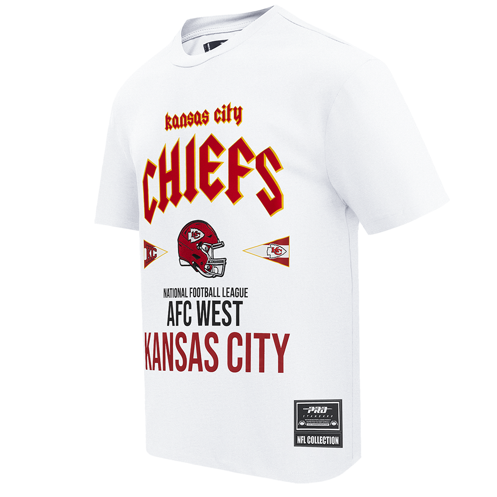 NFL KANSAS CITY CHIEFS CITY TOUR COTTON JERSEY MEN'S DROP SHOULDER TEE (WHITE)