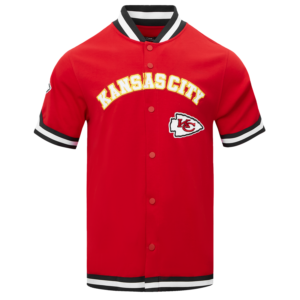 NFL KANSAS CITY CHIEFS CLASSIC MEN'S WARM UP JACKET (RED/BLACK)