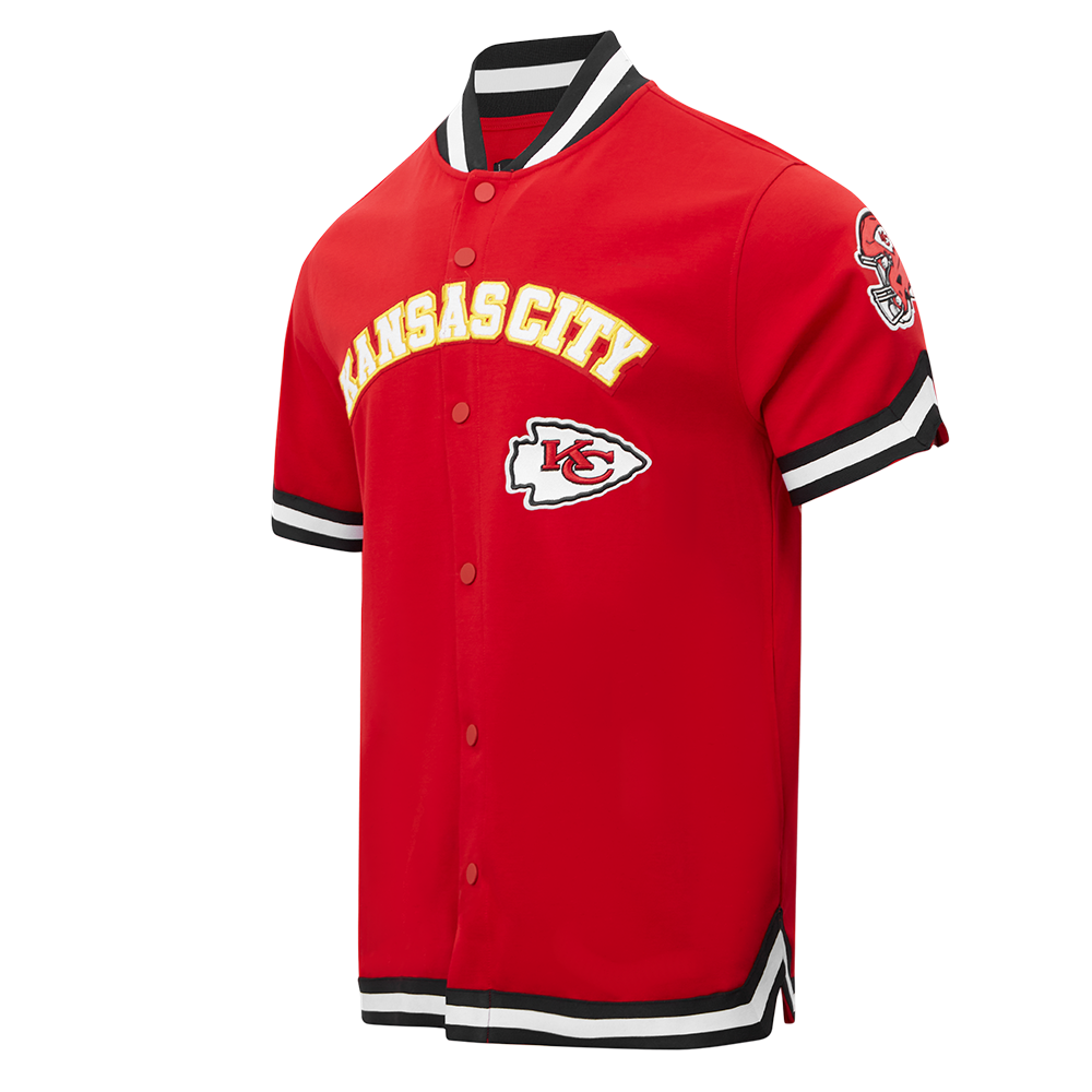 NFL KANSAS CITY CHIEFS CLASSIC MEN'S WARM UP JACKET (RED/BLACK)