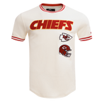 NFL KANSAS CITY CHIEFS RETRO CLASSIC T-SHIRT POUR HOMME (COQUILLE D'ŒUF/ROUGE)